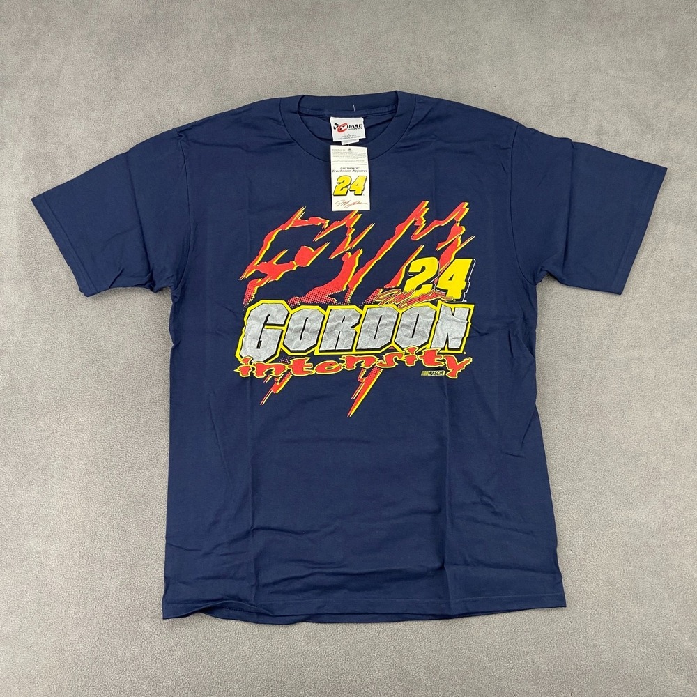 Vintage Chase‎ Authentics T Shirt Mens Large Blue Graphic Jeff Gordon #24 NASCAR